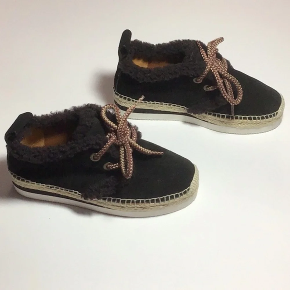 NEW See by Chloe ESPADRILLE SNEAKER BLACK Sz 35